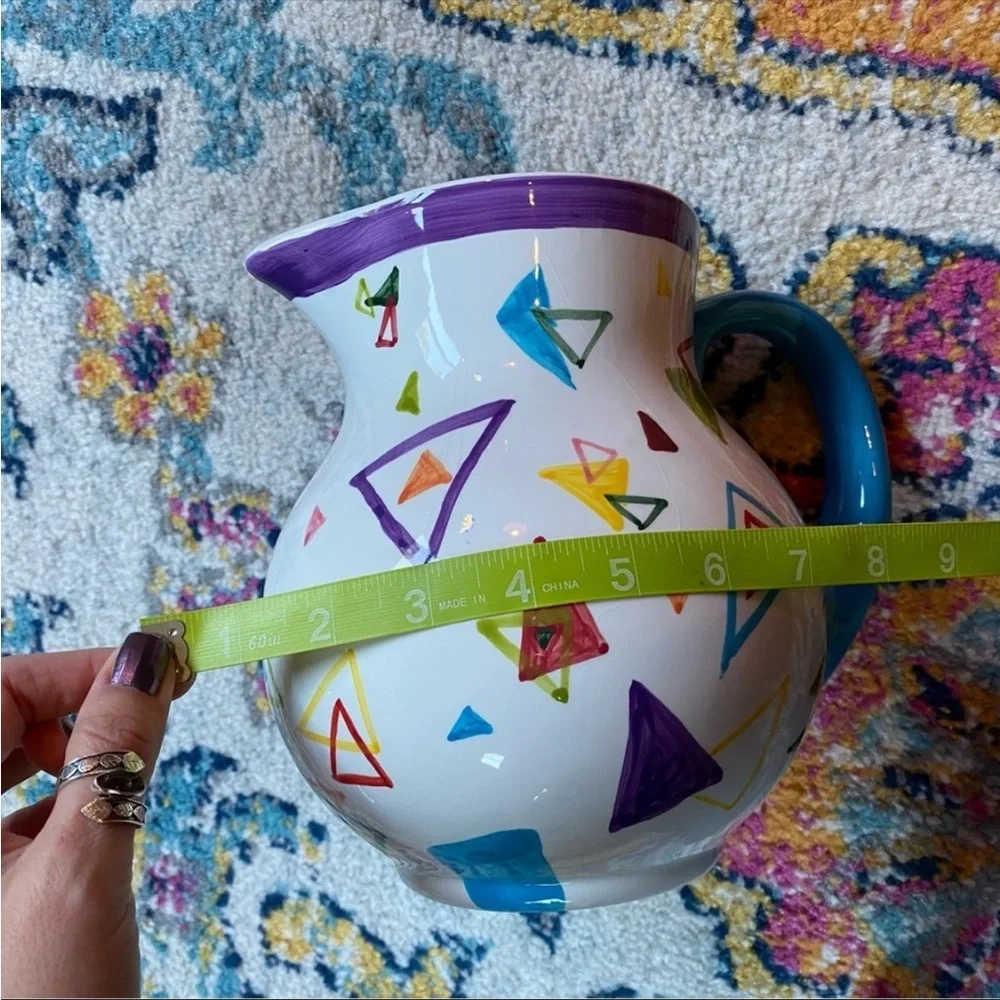 Vintage 1980s/1990s Designpac geometric ceramic pitcher/vase